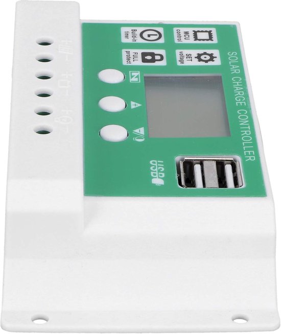 Solar Laadregelaar - MPPT Controller - Energie Opslag - Slim Beheer - 20A - Zwart