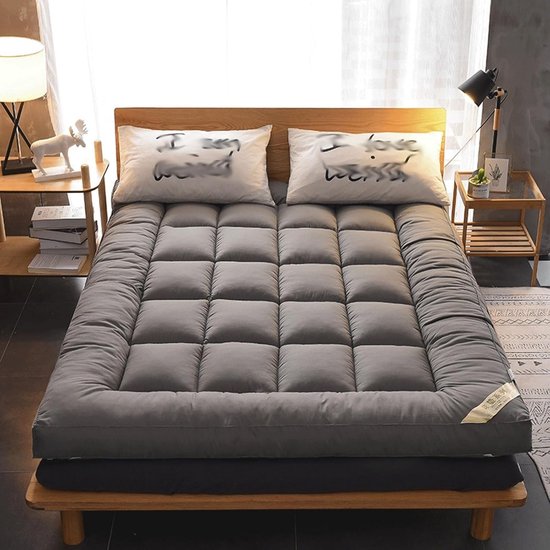 Japanse Matras - Oprolbed Vloer - Comfortabel Slapen - Ergonomisch Ontwerp - 10 cm Dik - Grijs — afbeelding 3