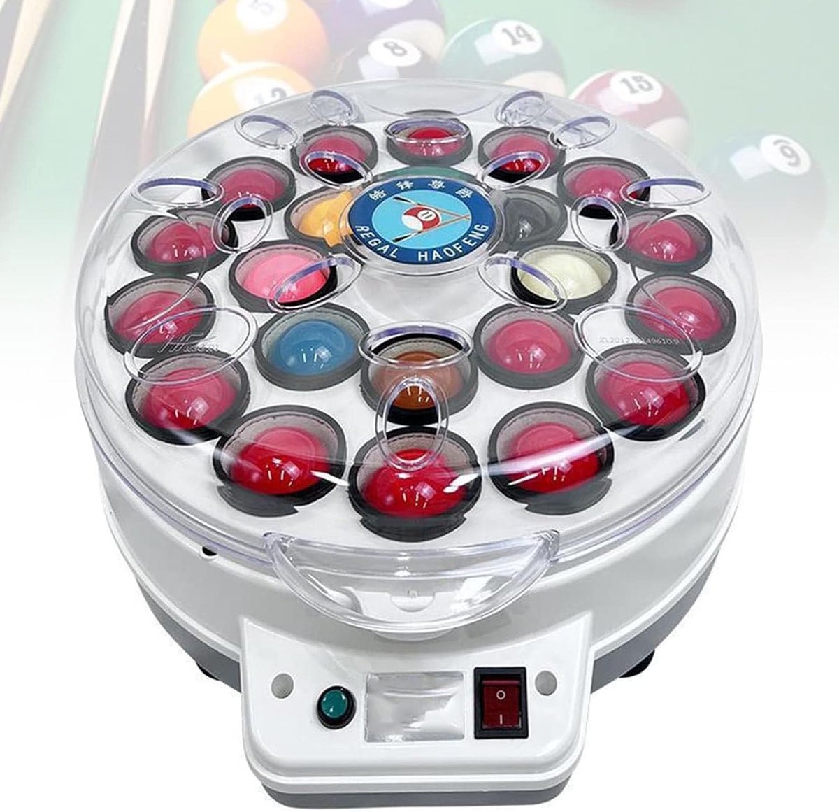 Pool Ball Polisher - Biljartbal Reiniger - Biljartballen Polijsten - Automatische Reiniging - 16/22 Ballen - Zwart