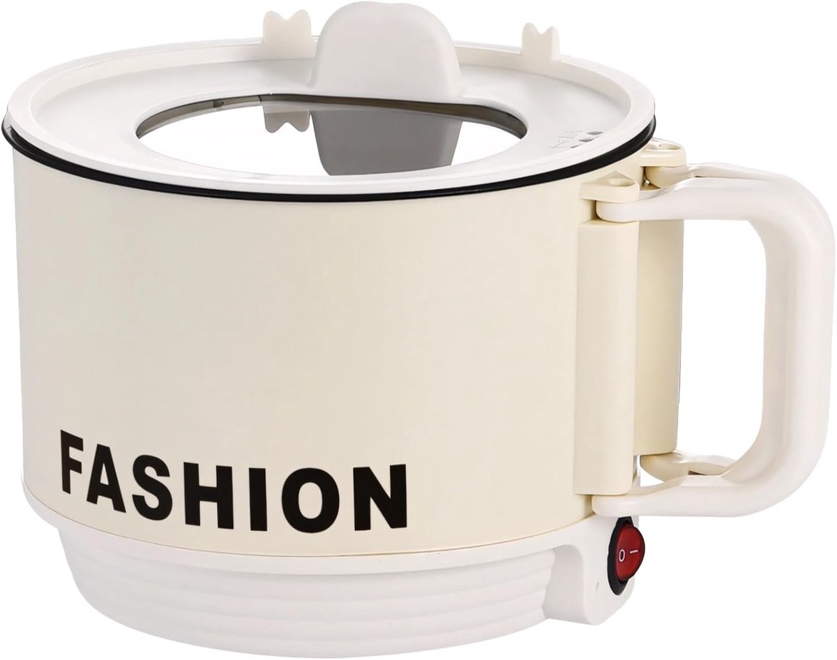 Elektrische Kookpot - Ramen Pot Mini - Persoonlijke Maaltijden - Opvouwbaar Handvat - 16 L - Wit