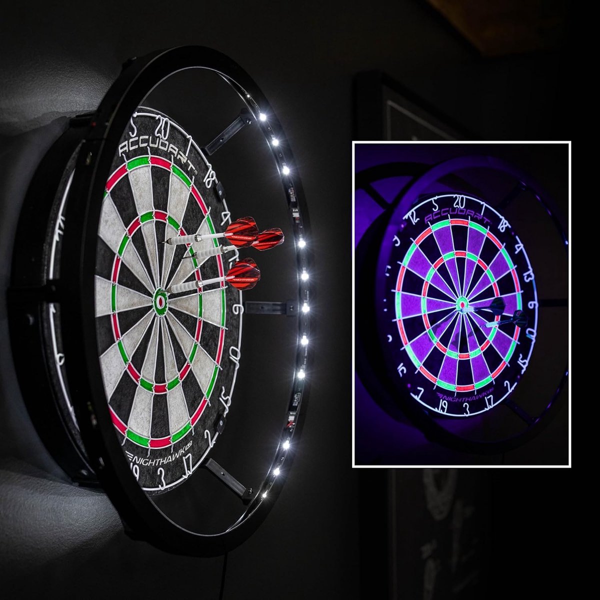 Dartbord Surround Set - LED Blacklight Surround - Darten Verbeteren - 360 Graden Verlichting - 18 inch - Meerkleurig
