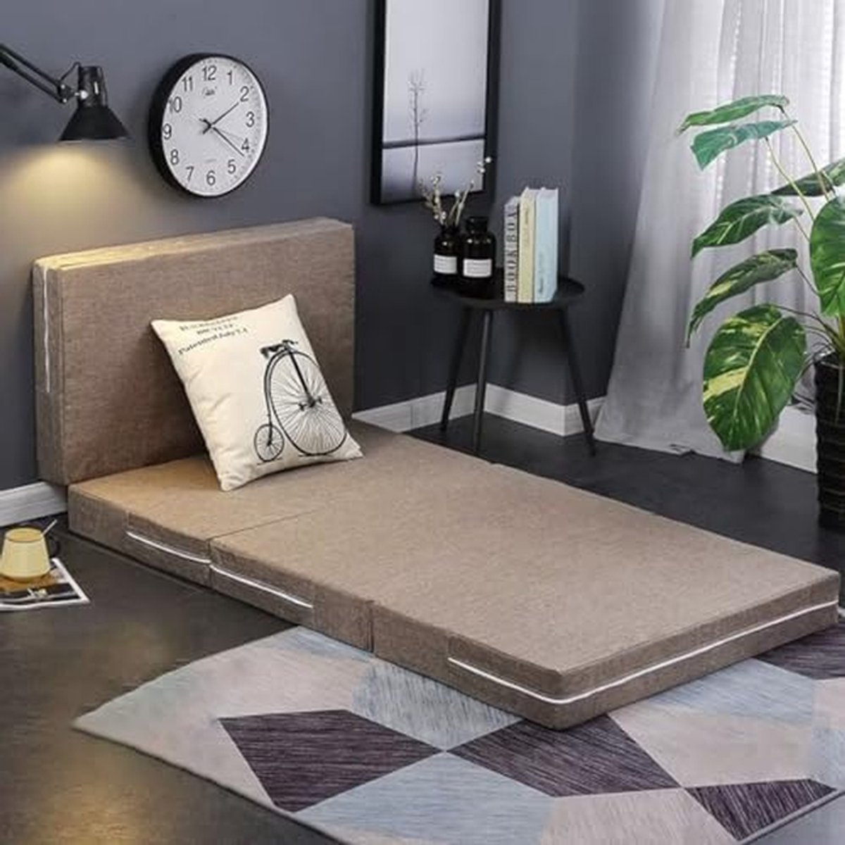 Opvouwbare Matras - Gastenbed Matras Reisbed - Comfortabel Slapen - Hoge Dichtheid Schuim - 60 x 200 cm - Grijs