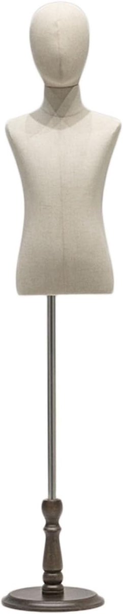 Kinder etalagepop - Poppenlichaam Kinderkleding - Kleding Presenteren - Verstelbare Hoogte - 93-140 cm - Beige