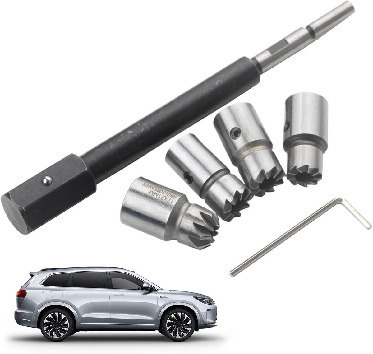 Injector Reinigingskit - Cleaner Tool Set - Motor Onderhoud - Conische Snijder - 6 Stuks - Zilver