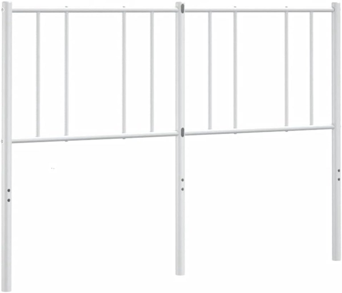 Hoofdeinde Metaal - Bed Rugleuning - Slaapkamer Decoratie - Robuust Stalen Frame - 160 cm Breed - Wit