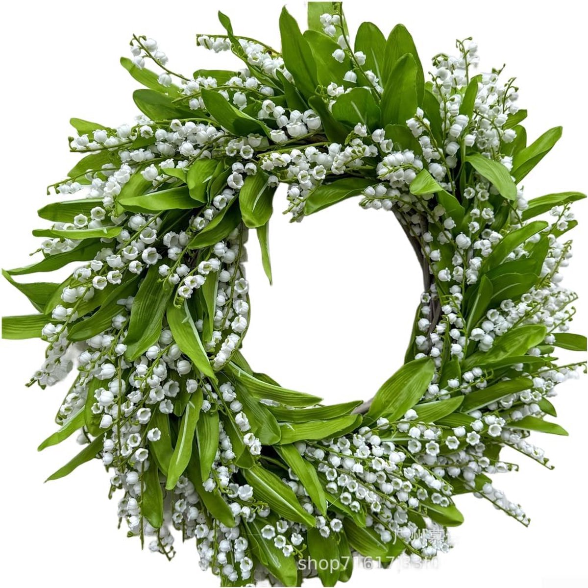 Kunstkrans Lelietje - Bloemenkrans Decoratie - Voordeur Aankleden - Realistisch Ontwerp -