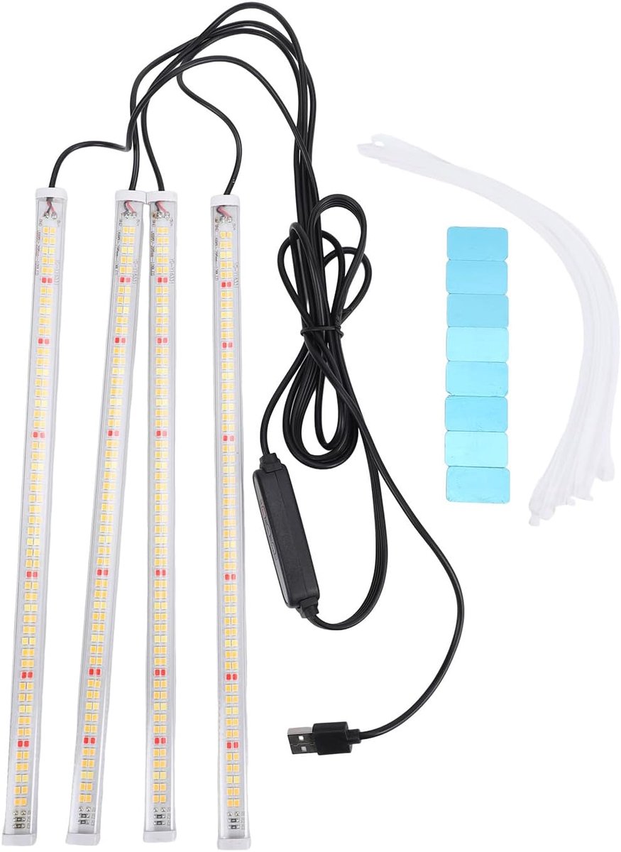 Groeilamp voor planten - Binnenlamp armatuur - Plantengroei stimuleren - Instelbaar spectrum - 35 cm - Zwart