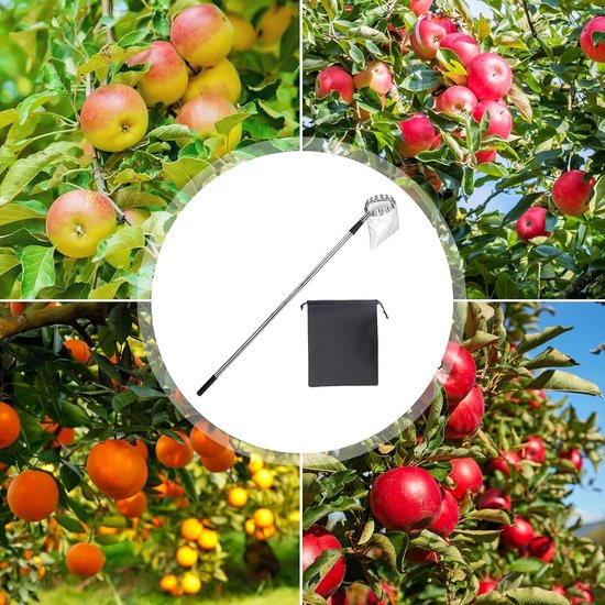 Telescopische Fruitsnijder - Fruitplukker Grabber - Fruit Oogsten - Verstelbare Lengte - 160 cm - Meerkleurig — afbeelding 3