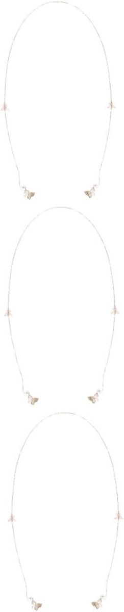 Oortelefoon Anti-verlies Ketting - Koptelefoon Ketting - Bescherming Headset - Zirkon Vlinder Decoratie - 71 cm - Goud