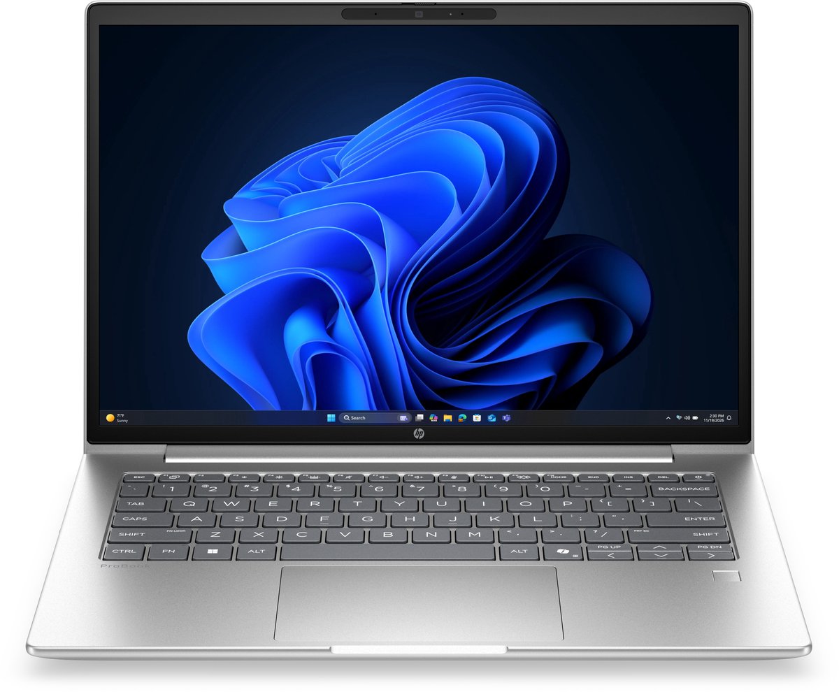 HP ProBook 4 G2a AI AMD Ryzen™ 7 250 Laptop 35,6 cm (14") WUXGA 16 GB DDR5-SDRAM 512 GB SSD Wi-Fi 7 (802.11be) Windows 11 Pro Zilver QWERTY