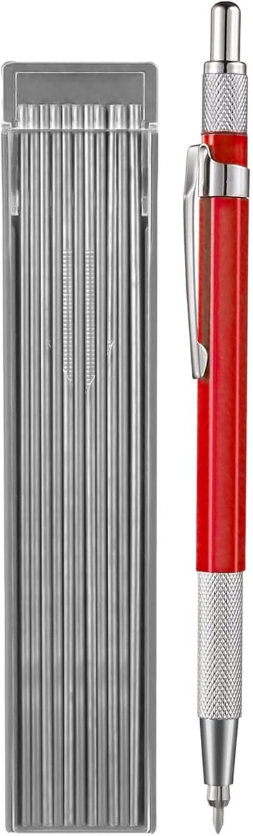 Metaal Markering Pen - Laspennen Set - Metaal Bewerken - Ingebouwde Slijper - 12 Vullingen - Zilver