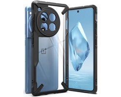 Ringke Fusion X | Hoesje Geschikt voor OnePlus 12R | Back Cover | Militaire Standaard | Zwart