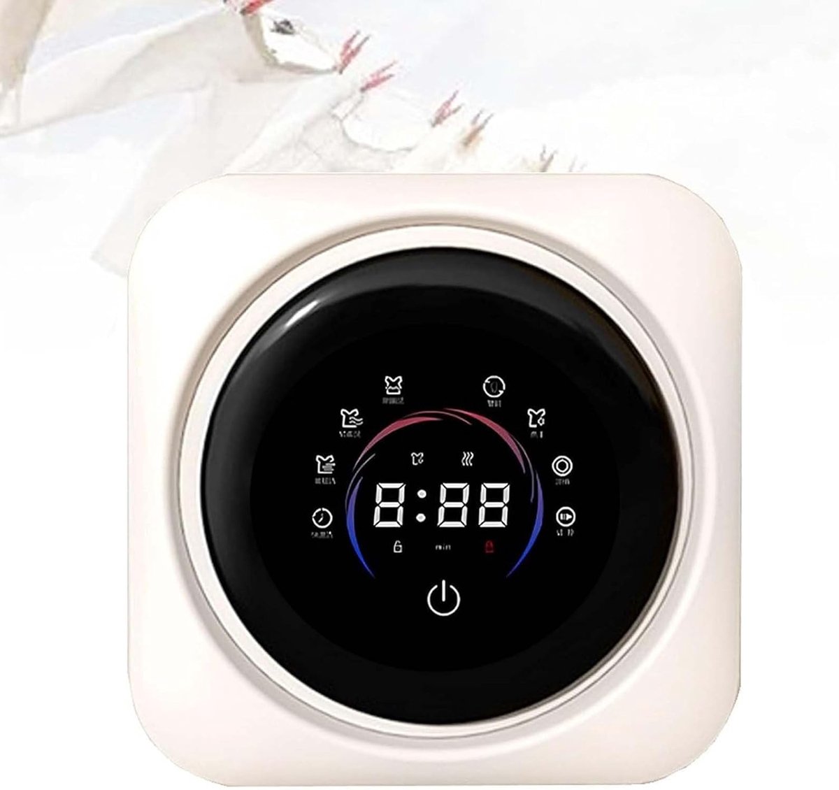 Mini Wasmachine Droger Compacte Wasmachine Draagbare Wasmachine Ondergoed Wassen Hete Lucht Drogen 0.3 Kg Capaciteit Wit