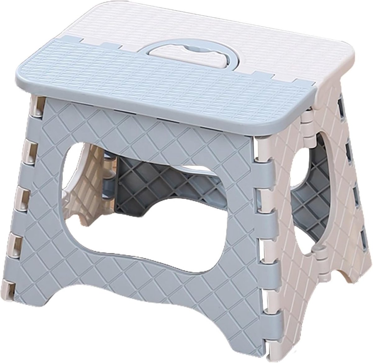 Opvouwbare Opstapkruk - Krukje Opstapje - Hoge Planken Bereiken - Antislip Oppervlak - Groot - Blauw