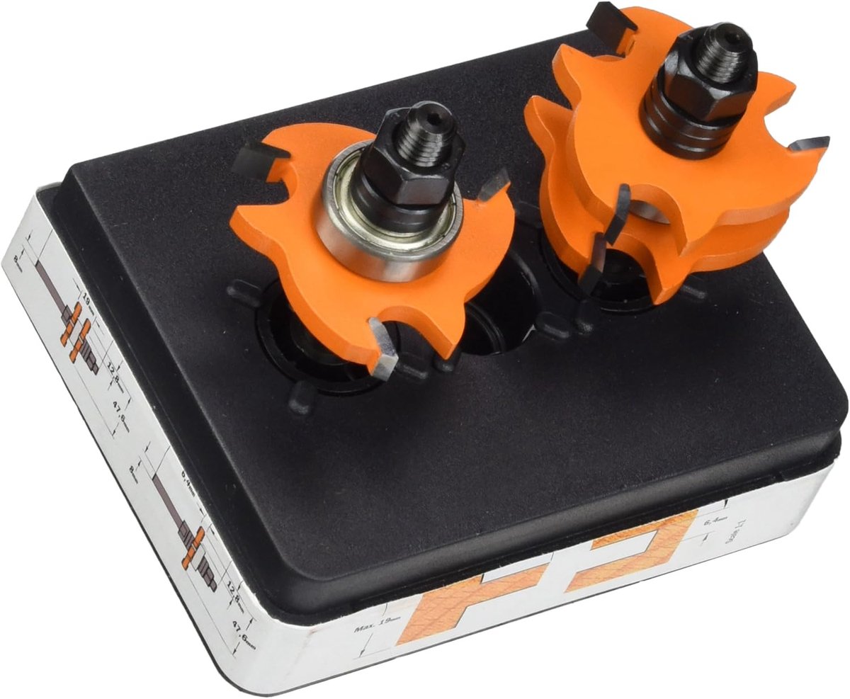 Voegen Frezen Set - Freesbits Set - Houtbewerking - 2 Stuks HM - D 47.6 mm - Staal