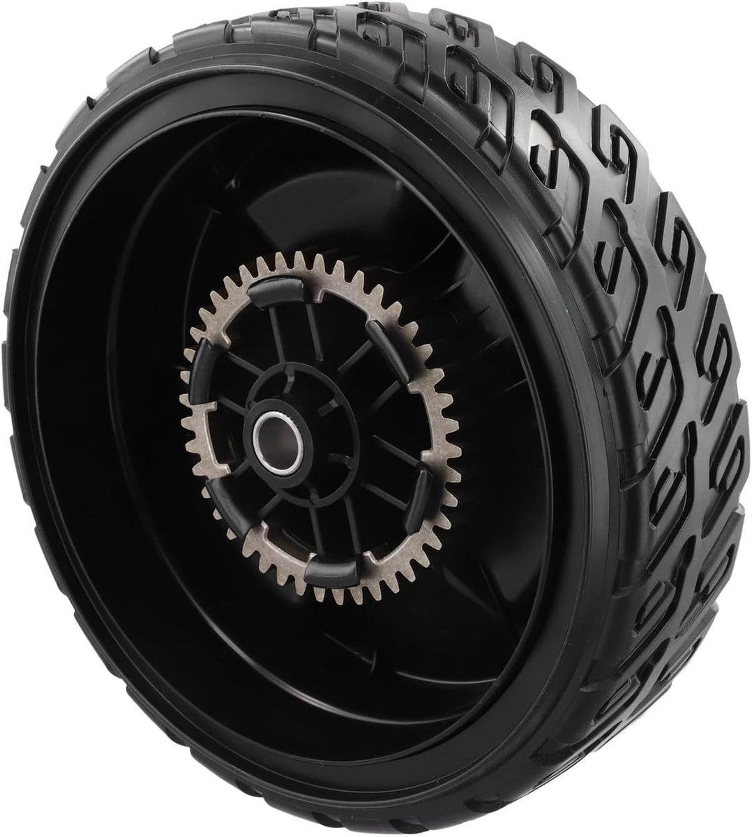 Grasmaaier Wielen - Reservewielen Gazonmaaier - Gazon Onderhoud - Versterkte Kunststof Naaf - 20 Cm Diameter - Zwart