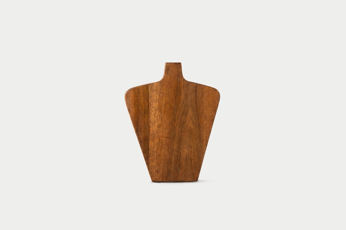 Jelsan Hout Jelsan Flora Forma - Houten Vaas - Massief Walnoot - Organisch - 30 x 25 x 4 cm