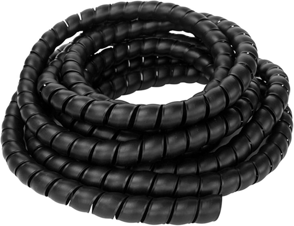 Spiraal Kabelbescherming - Kabel Huls - Kabelbeheer - Flexibel Ontwerp - 5 meter - Zwart
