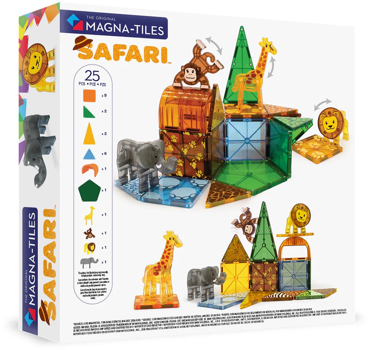 Magna-Tiles | Safari Animals 25 Stuks Set — afbeelding 24