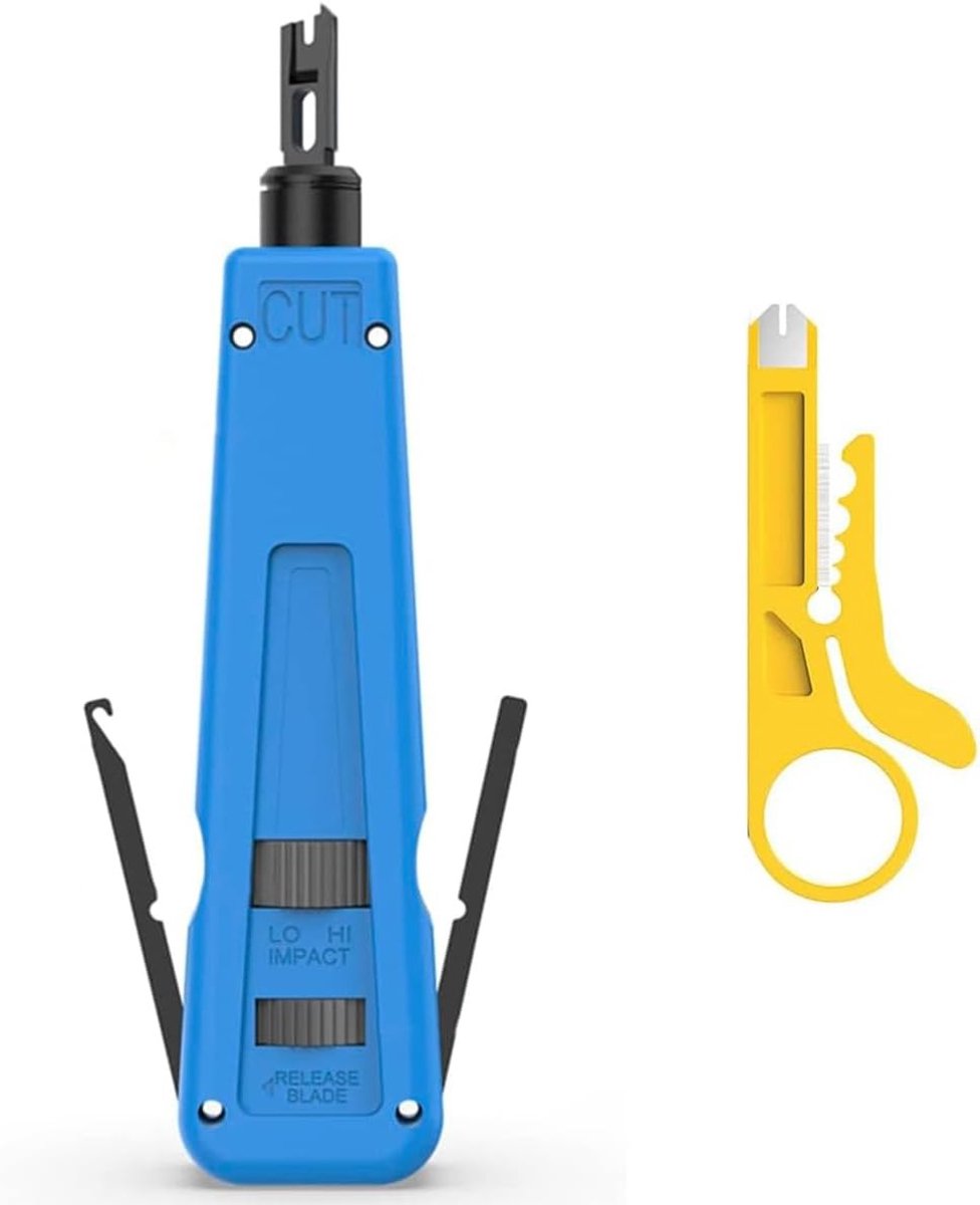 Punch Down Tool met 110/66 Blades voor Ethernet Keystone, Netwerkkabels en Installatiehulp