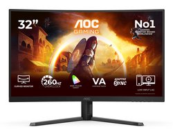 AOC G4 C32G42ZE - Full HD Curved Gaming Monitor - 260hz Overclock - 32 inch