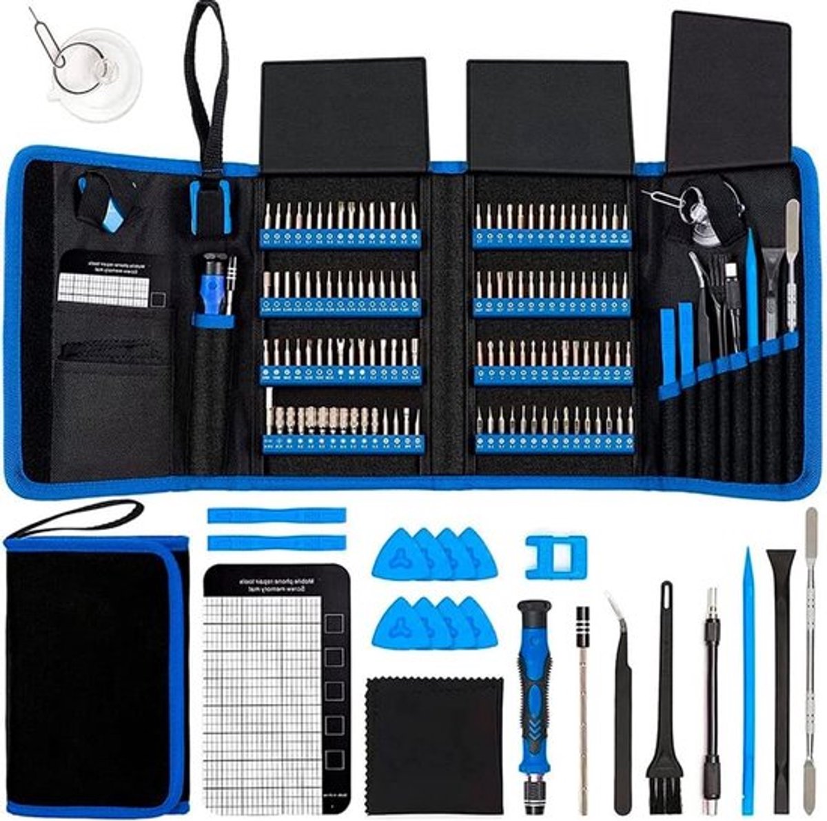 Precisie Schroevendraaierset van 142 Stukken met Magnetische Bits voor iPhone, MacBook, Laptop en Gaming Consoles