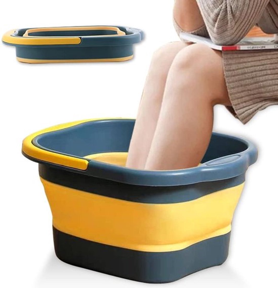 Vouwbaar Voetbad met Massagefunctie - Draagbaar, Opvouwbaar en Multifunctioneel voor Thuisgebruik en Ontspanning