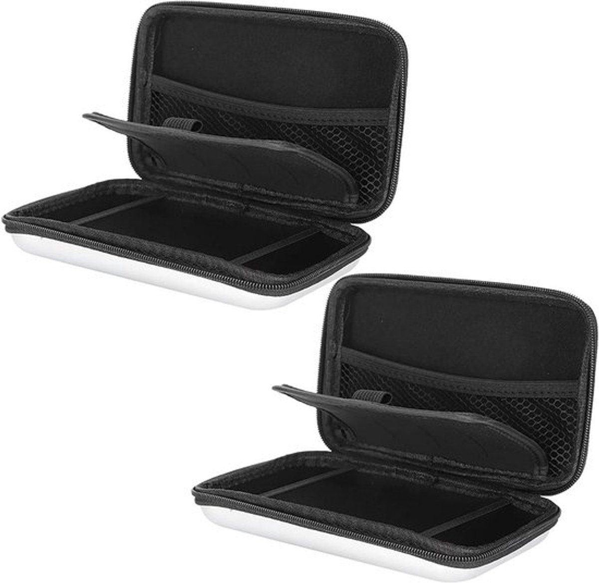 Draagbare Opbergtas voor 3DS XL - Beschermende Harde Tas - Grijs - 2 Stuks