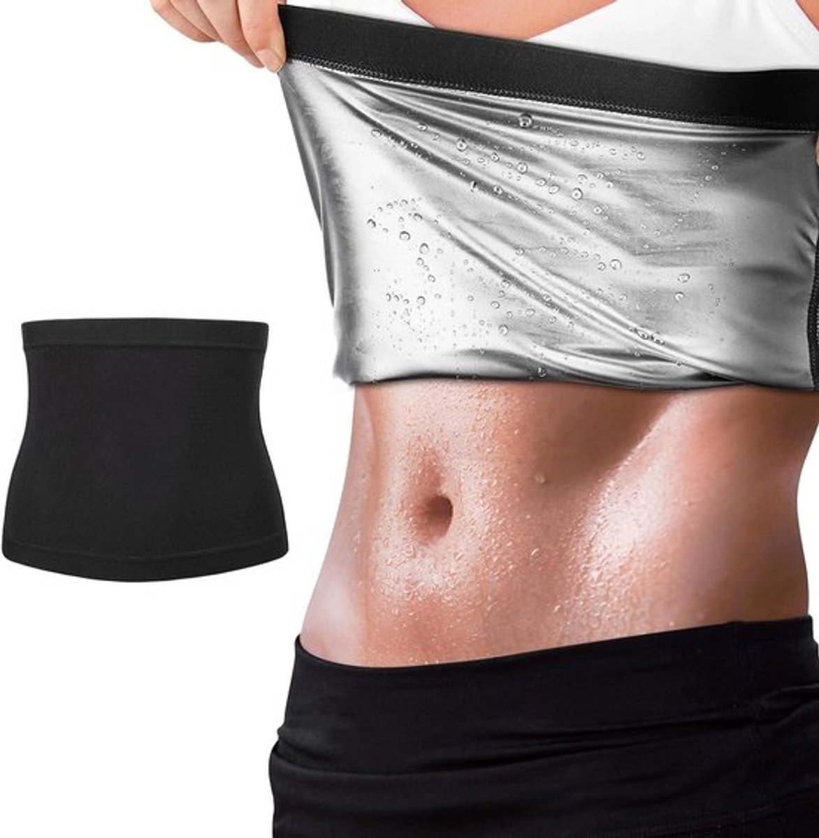 Dames Body Shaper Buikband, Taille Trainer Sauna Band Taille Trainer, Fitness Zweetband Warmteband voor Afvallen, Buikband om te Zweten, Thermische Tailleband voor Workout - Zwarte Kleur