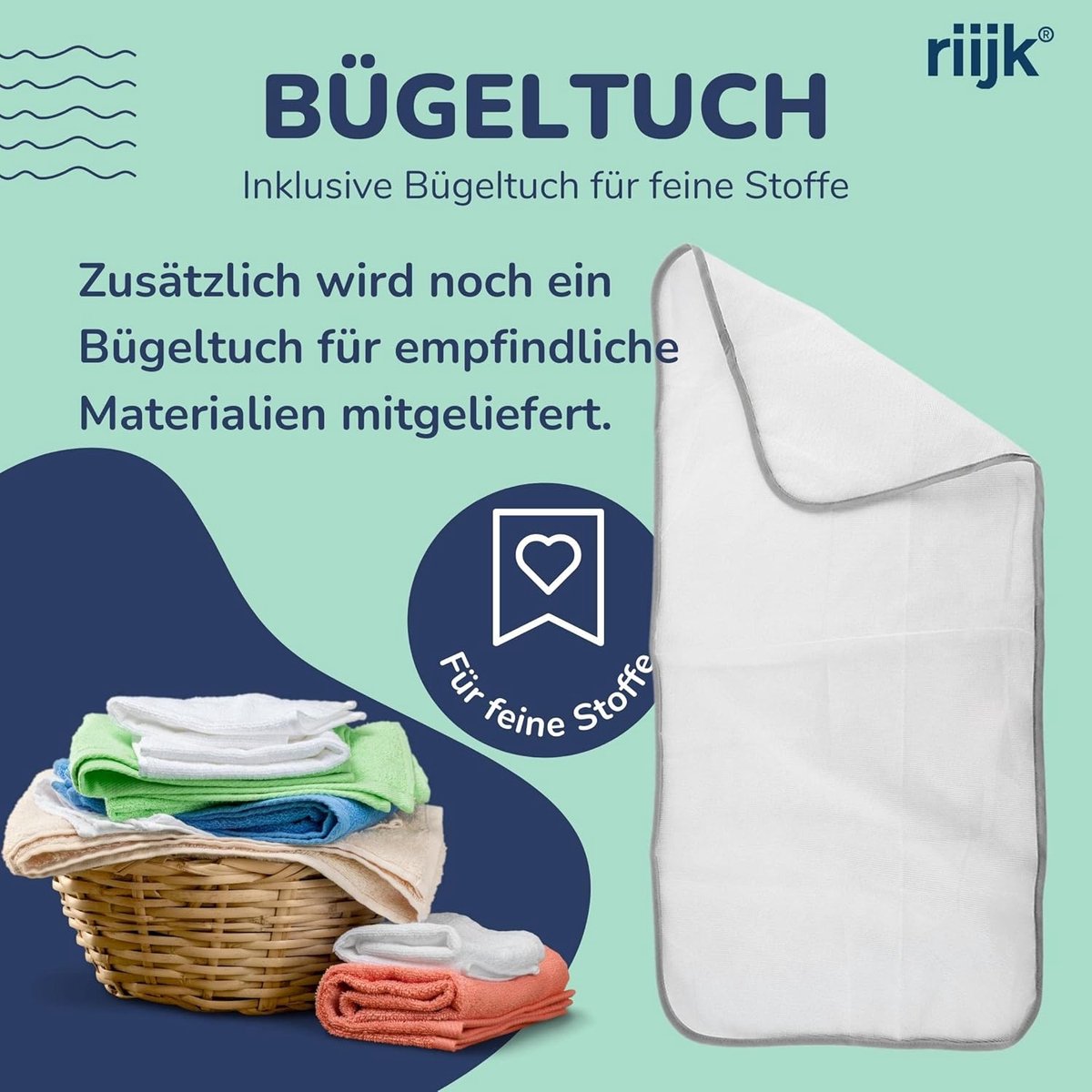 SnelShoppen - Universele Strijkplankhoes Katoen met Speciale Padding voor Eenvoudig Strijken, Extra Beschermdoek voor Gevoelige Kleding, Ideaal voor T