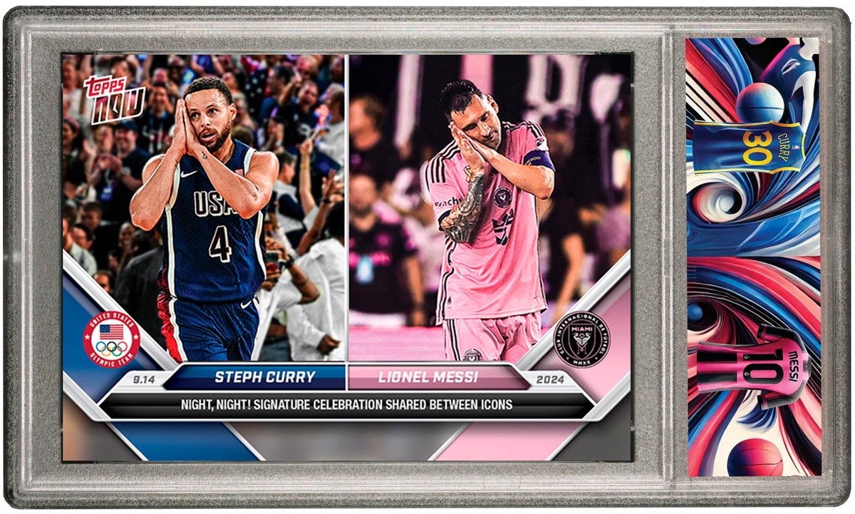 SnelShoppen - Collectible Voetbalkaart met Beschermende Ontwerpplaat PSA - Unieke Curry/Messi Kaart voor Verzamelaar - Perfect voor Sportliefhebbers