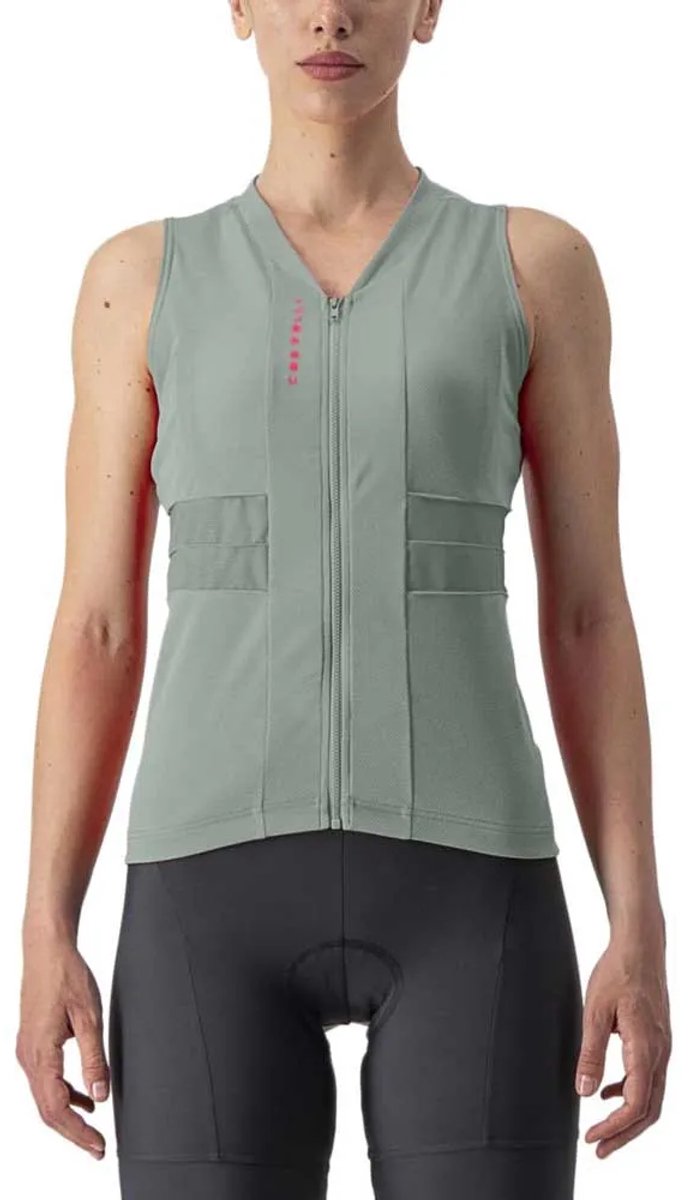 Castelli Anima 4 Mouwloos Fietstrui Grijs XS Vrouw