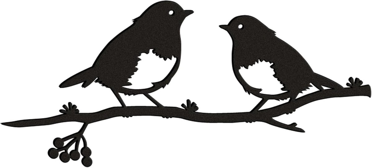 SnelShoppen - Metalen Vogel, Tuinvogels Wanddecoratie, Rustieke Robin Kunst, Tuin Ornamenten, Perfecte Cadeaus voor Tuin, Buitenleven, Decoratie, 3D D