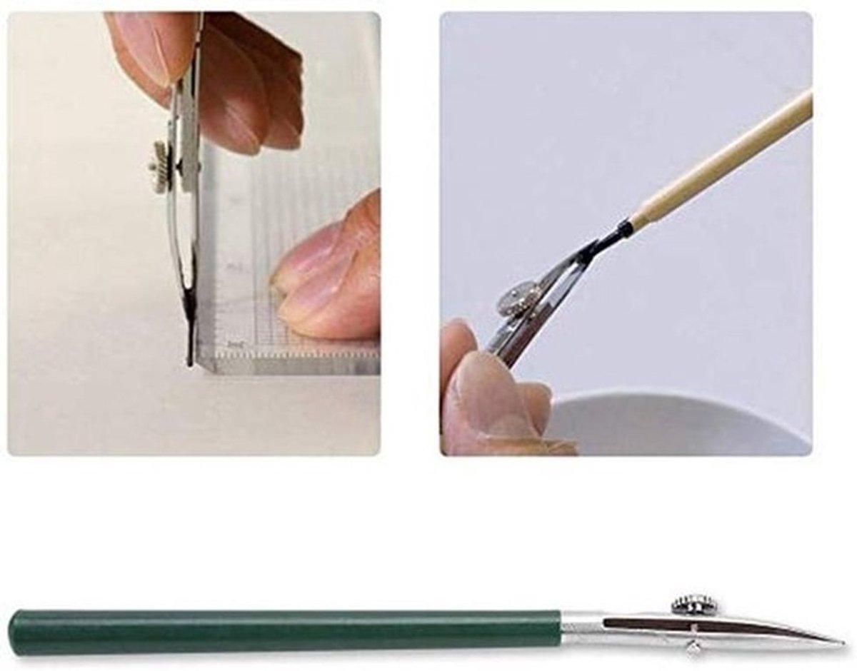 Kunststift met Ovale Veer - Maskeringsvloeipen - Gedetailleerd Lijnenwerk - Verstelbare Schroef - 0.3mm - Niet gespecificeerd