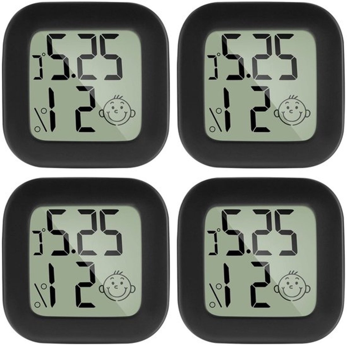 Digitale mini thermometer en hygrometer voor temperatuur- en luchtvochtigheidsmeting in huis en kantoor, ideaal voor kassen