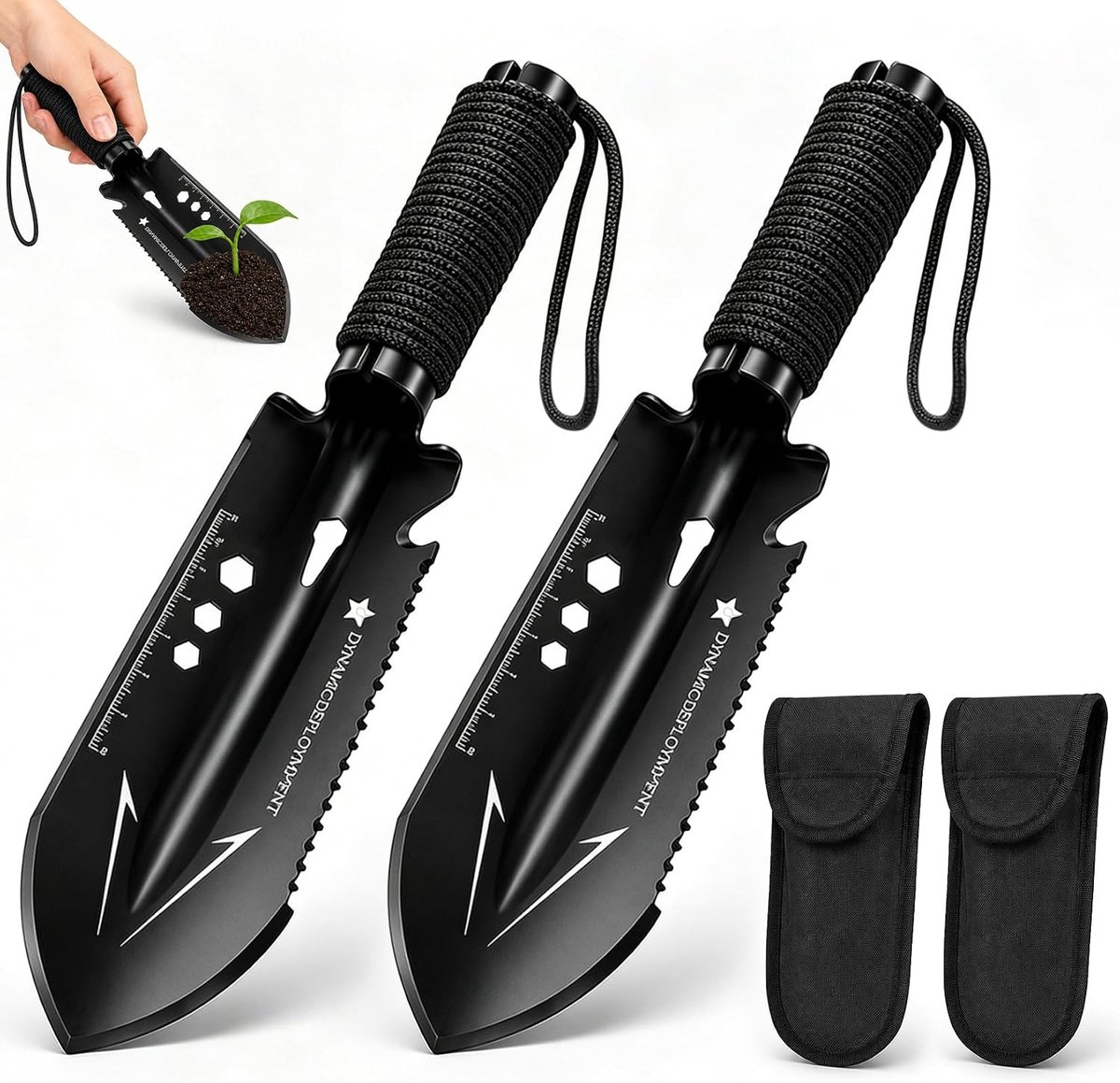 Mini-tuinschep, 9-in-1, draagbaar, ultralicht, kleine campingschep met draagtas - ShopVlot
