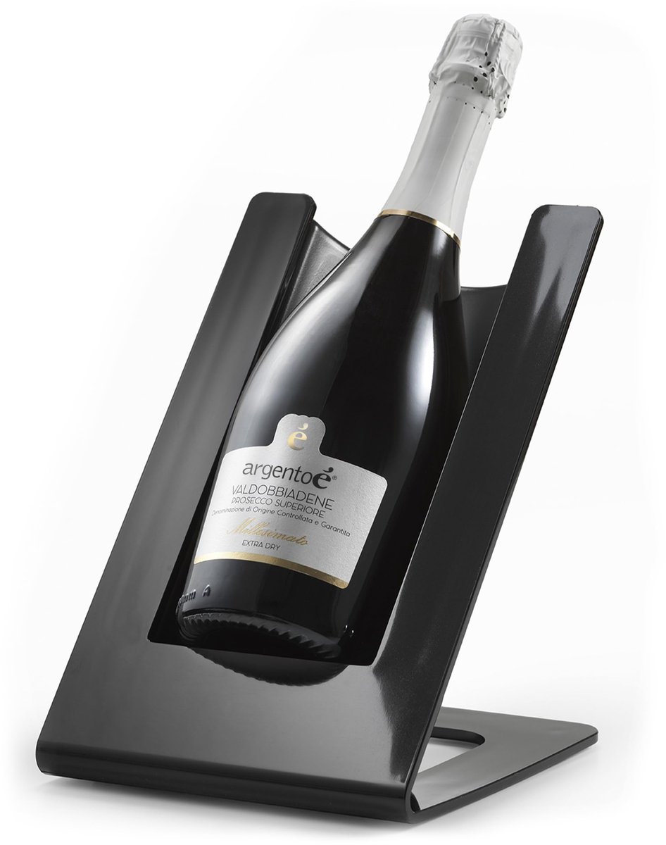 SnelShoppen - Argentoè Gelette Wijnkoeler - Flessenkoeler en Thermische Flessenhouder voor Tafel - Champagnekoeler Zonder IJs - Design Made in Italië