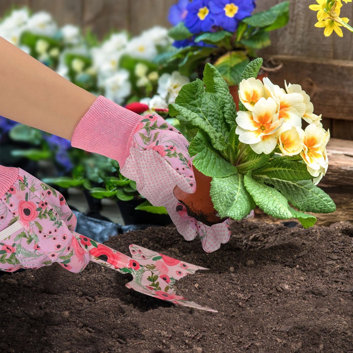 SnelShoppen - Atorcher Tuingereedschapset 5-delig, Roze Tuincadeaus voor Moeder, Oma, Vrouw, Beste Vrienden, Verjaardag, Pensioen, Kerstmis, 50e, 60e,