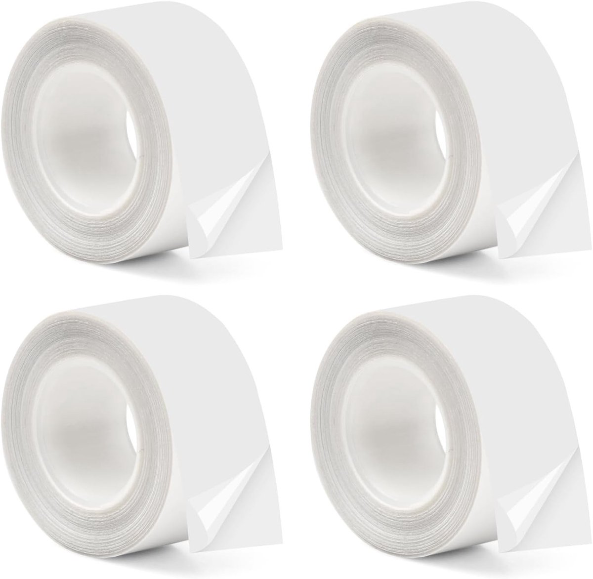 4 Rollen Thermische Labeltapes 16mm x 4m, Vervangingslabels voor Labelmachines, Transparante Etiketten voor Organisatie en Labeling