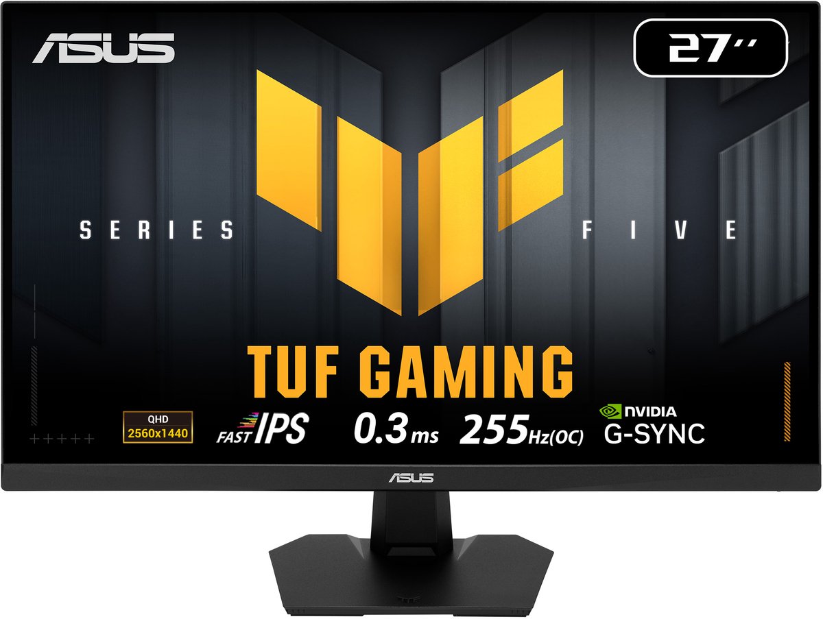 ASUS TUF Gaming VG27AQME5F QHD Fast IPS Gaming Monitor 255Hz 0.3ms Speakers 27 Inch