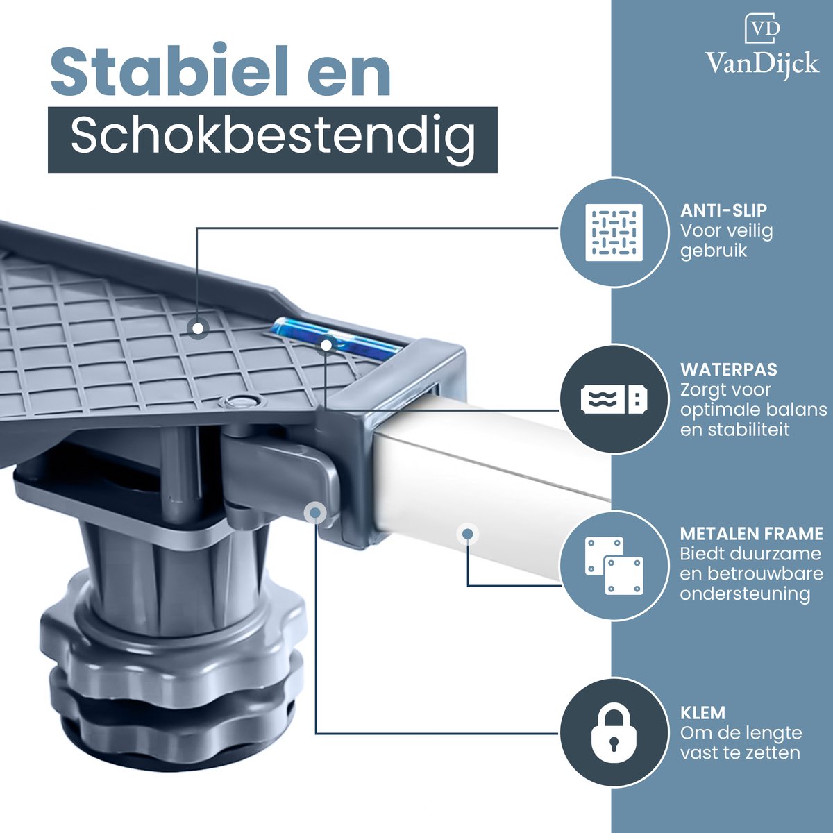 VanDijck Wasmachine Verhoger - 4 Wielen 4 Poten thumbnail 2