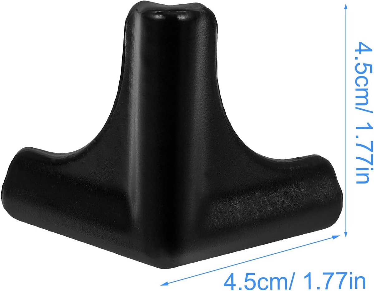 4-stuks Hoekbeschermer - Hoekbescherming - Hoekbeschermers voor Tafel - hoekbeschermers voor afzuigkap - Eenvoudig te installeren- Siliconen - 4.5×4.5×4.5cm - Geschikt voor keukenkasten, glazen tafels en meubels - Zwart – foto 5