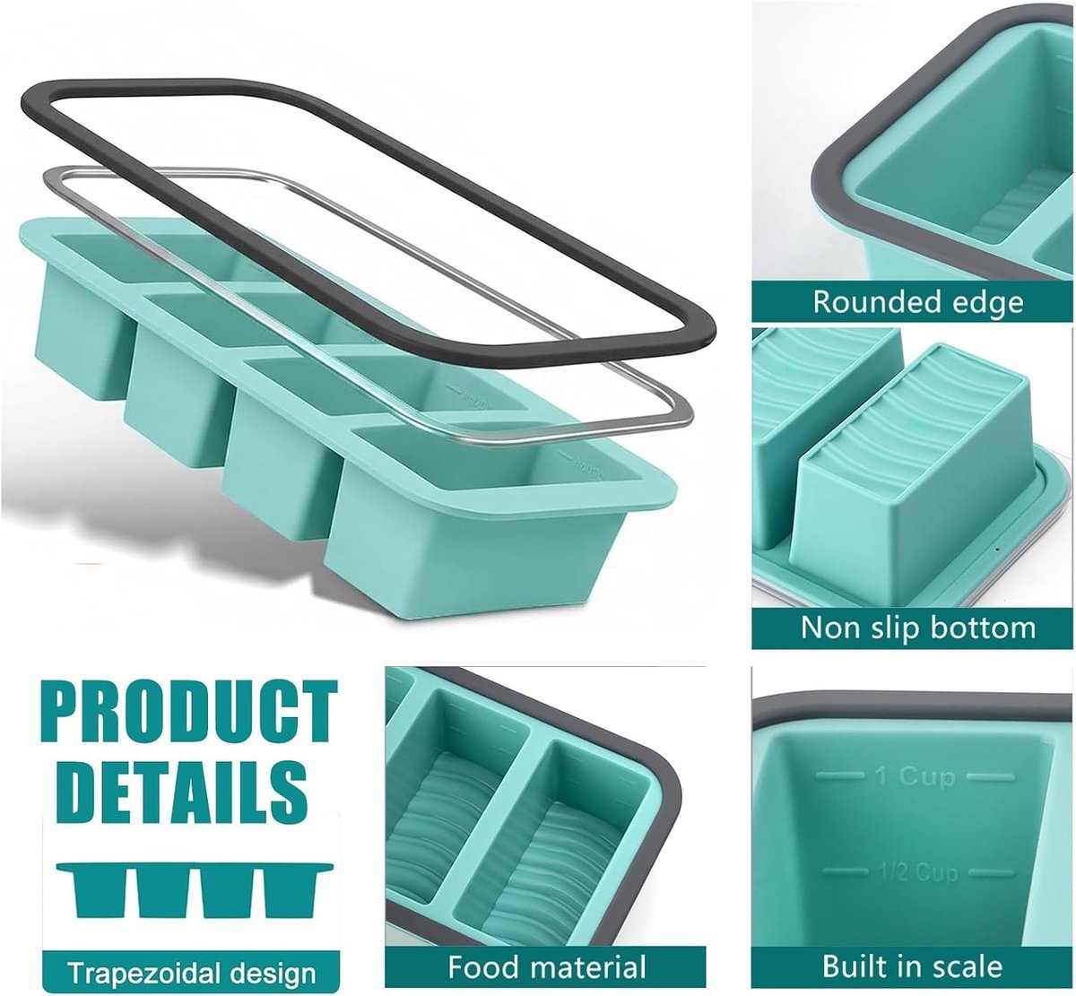 Set van 2 soepcontainers met deksel, ideaal voor het invriezen van soep en bouillon, 250 ml, perfect voor maaltijdvoorbereiding en ijsblokjes maken