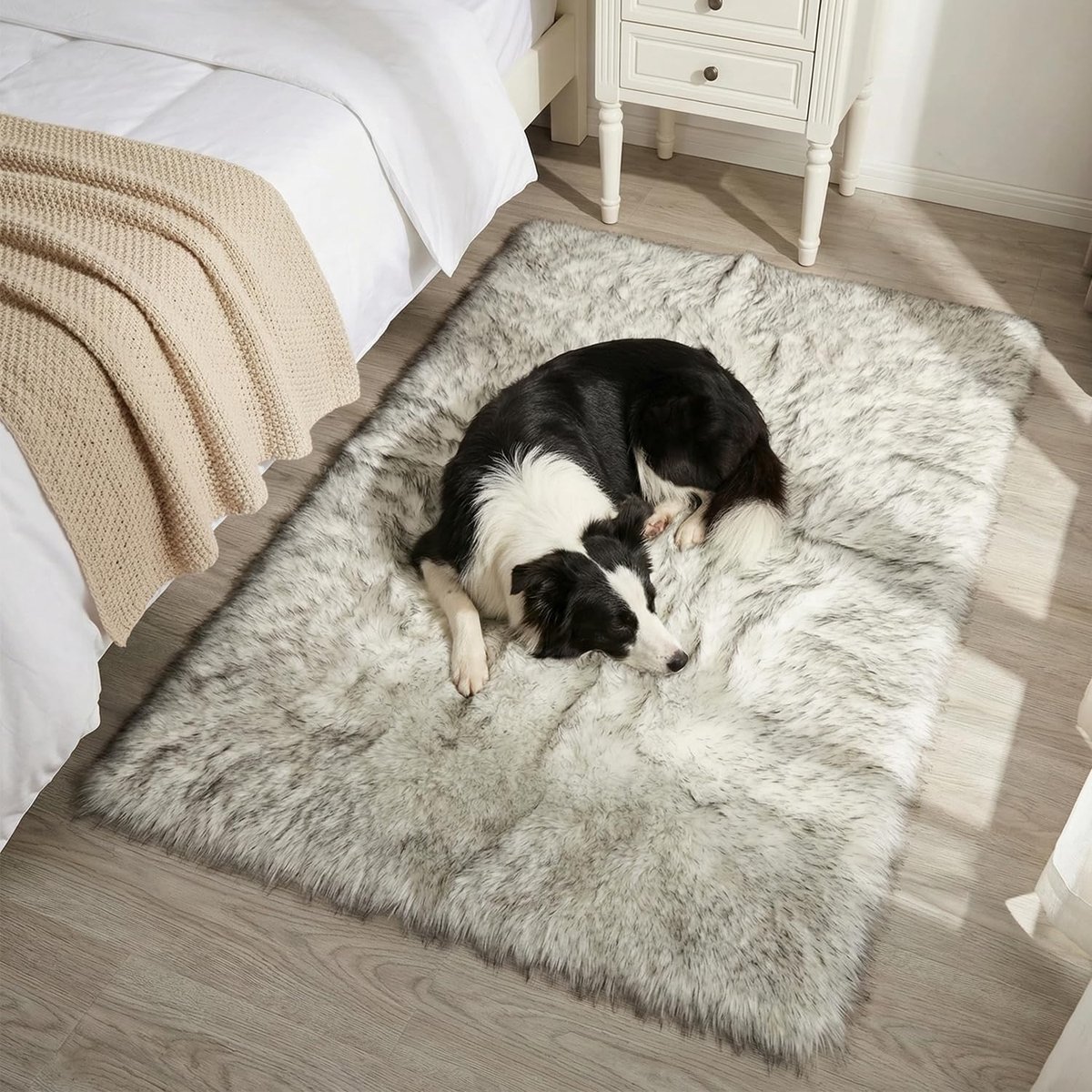 Pluche tapijt - ultrazacht hoogpolig - machinewasbaar antislip - perfect voor slaapkamers - ShopVlot