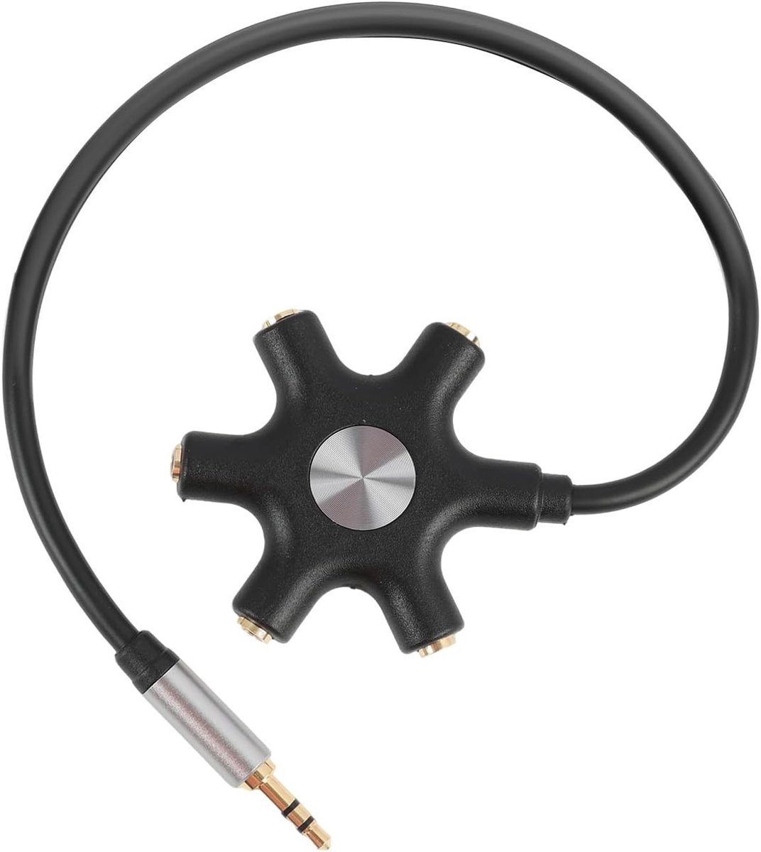 Audio Splitter 3.5mm 5 Poorten - Meerdere Hoofdtelefoon Aansluitingen voor Klasonderwijs, Reizen en Compatibiliteit met iPhone, iPad, MP3 en Tablets