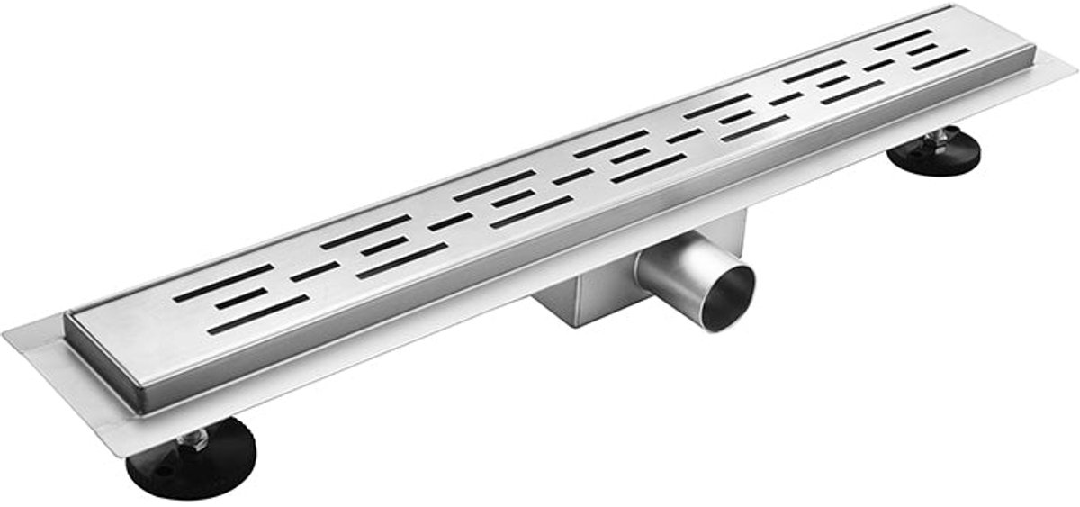 Luxelvia Douchegoot 100 cm RVS – RVS Afvoergoot met RVS Rooster, Sifon & Verstelbare Hoogte | Geurstop