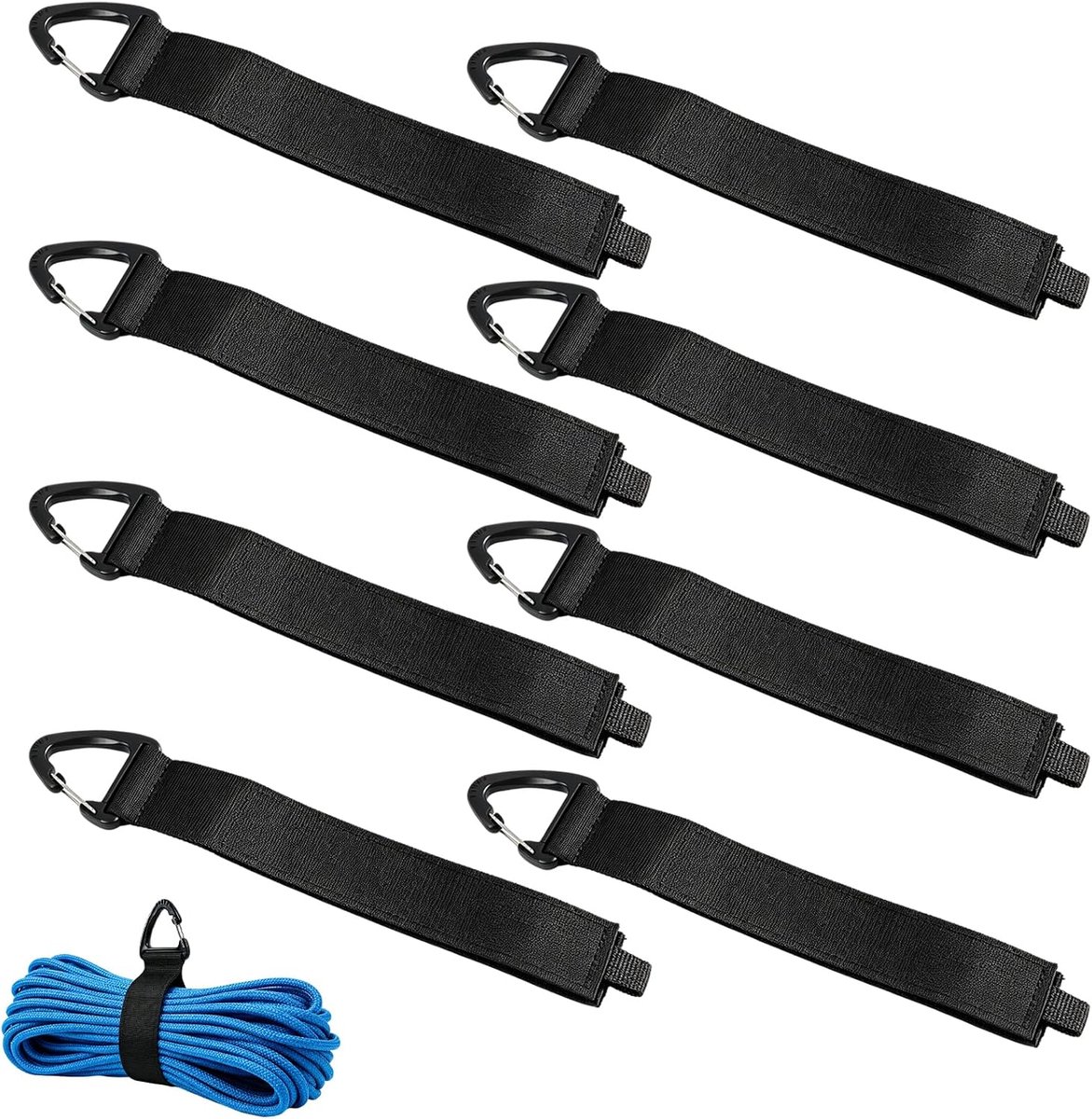 8 stuks herbruikbare kabelbinders, verstelbare kabelorganizer met gesp, kabelopslag voor huis, garage en werkplaats - ShopVlot