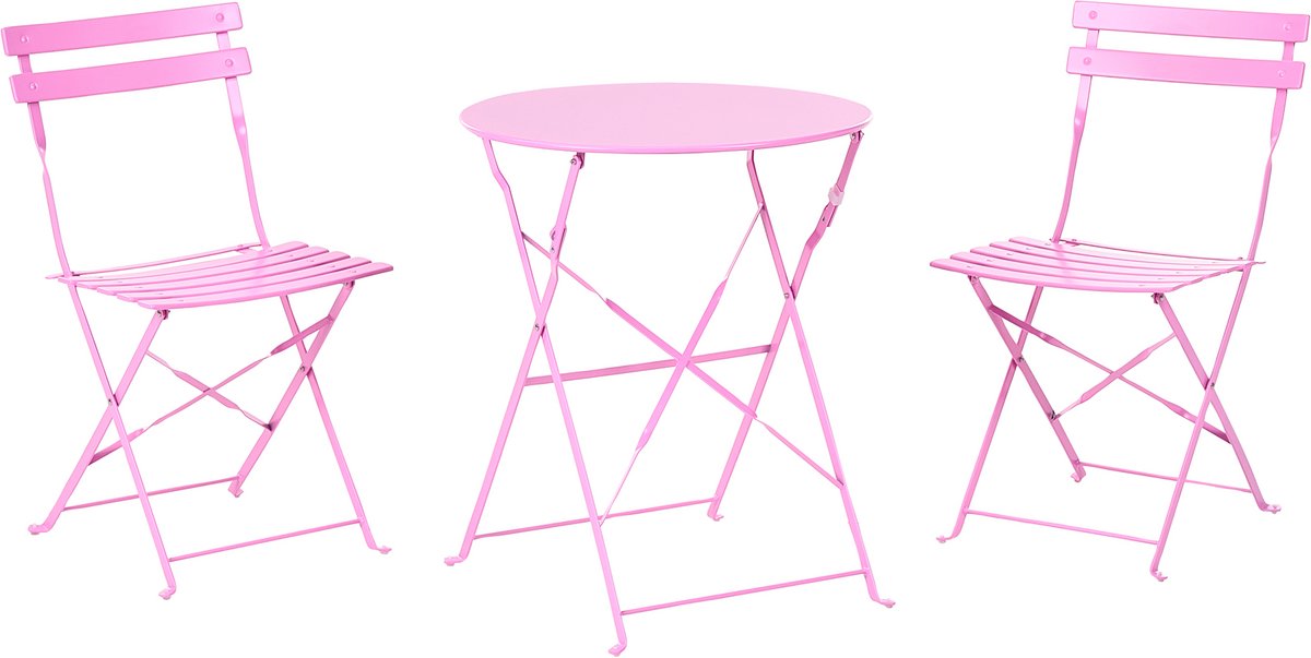 Bol.com FIORI - Bistroset voor 2 - Roze - Staal aanbieding