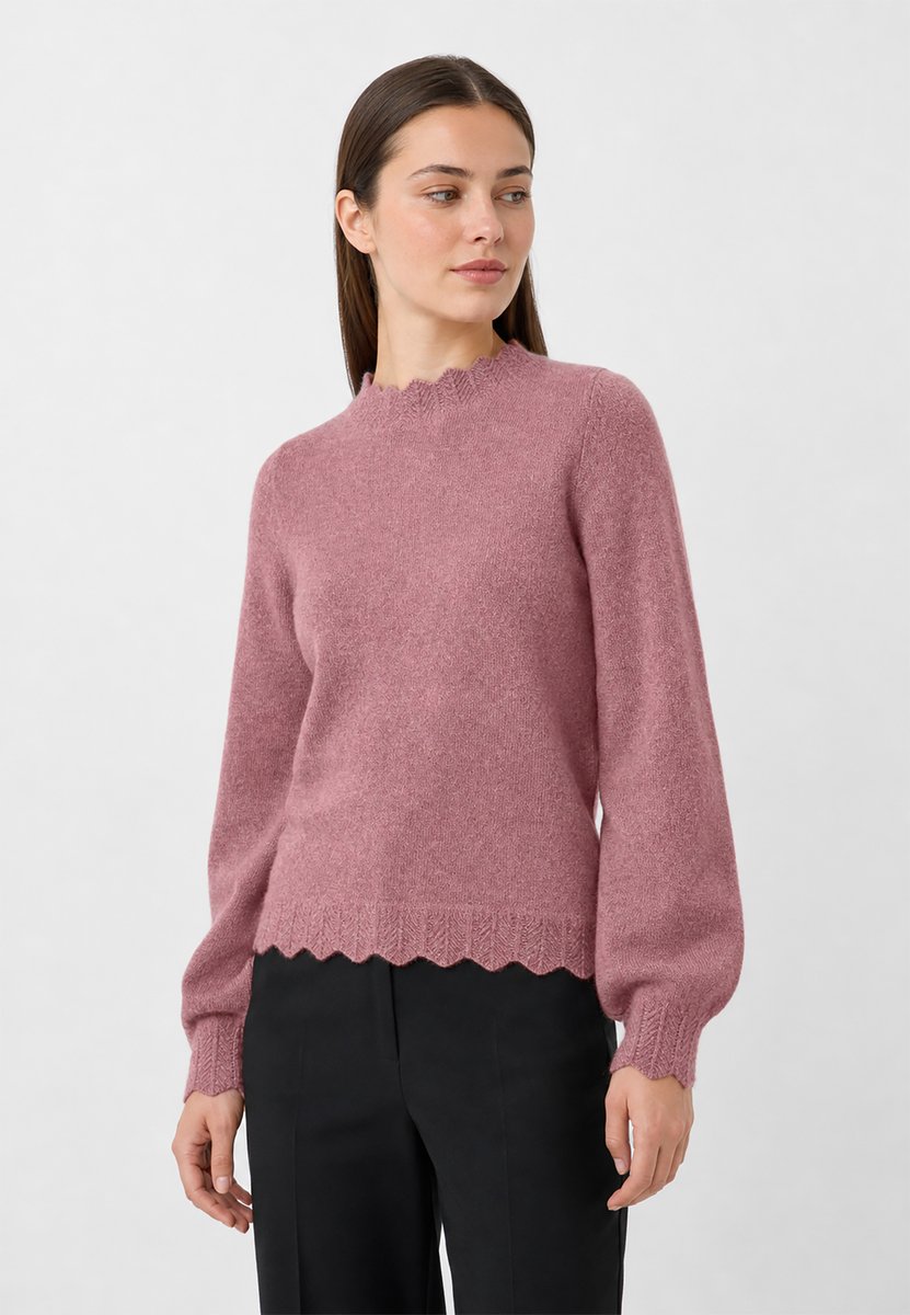 VILA - VINIKOLINA O-NECK L/S KNIT TOP - Dames Top