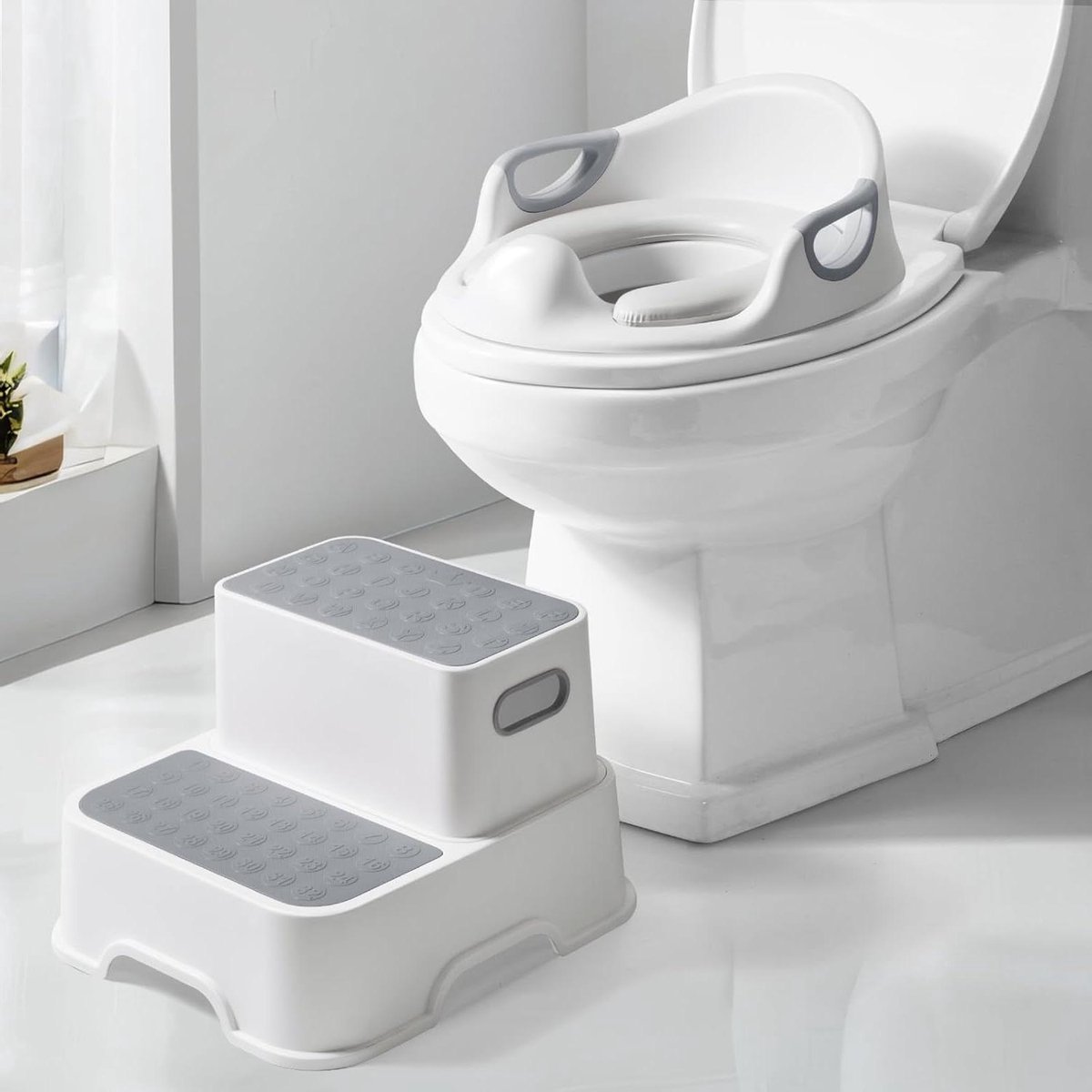 Zindelijkheidstraining Toilet - Potje met treden - Zelfstandig naar toilet - Veilig en stabiel ontwerp - 58 x 35 cm